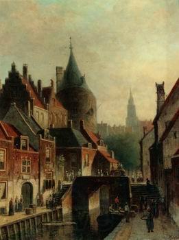 unknow artist European city landscape, street landsacpe, construction, frontstore, building and architecture. 274 Germany oil painting art